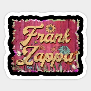 Classic Zappa Personalized Flowers Proud Name Sticker